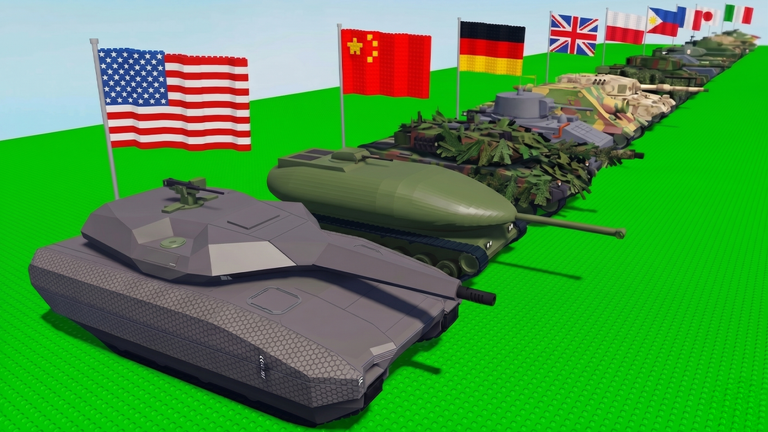 Mini War Roblox tank lineup gameplay thumbnail